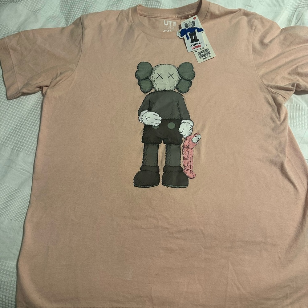 KAWS shirt size medium peach color